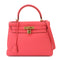 Kelly Handbag Pink Clemence with Gold Hardware 28