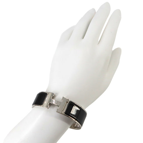 Clic Clac H Bracelet Black and Silver