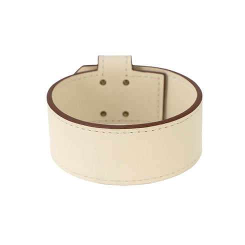 Kelly Twist Bracelet Swift Leather Gold and White Mini