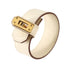 Kelly Twist Bracelet Swift Leather Gold and White Mini