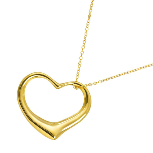 Heart Open Necklace Watch 18K Yellow Gold 36mm (76cm)
