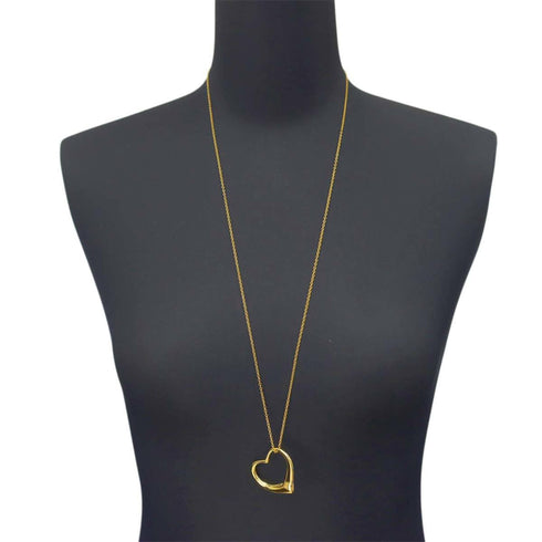 Heart Open Necklace Watch 18K Yellow Gold 36mm (76cm)