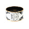 Bangle Bracelet Gold Black and White