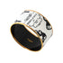Bangle Bracelet Gold Black and White
