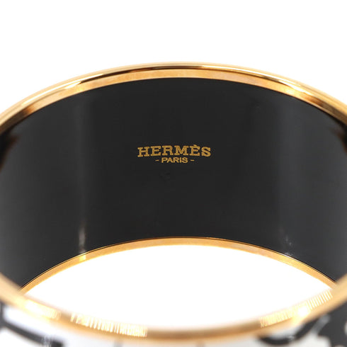 Bangle Bracelet Gold Black and White