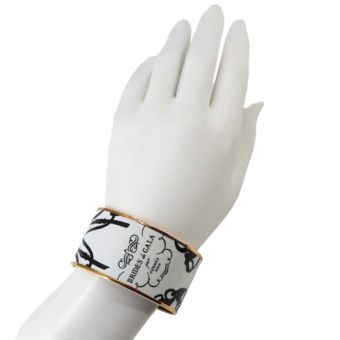 Bangle Bracelet Gold Black and White