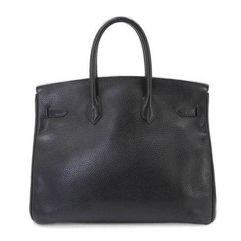 Birkin Handbag Black Ardennes with Gold Hardware 35