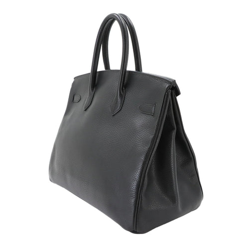 Birkin Handbag Black Ardennes with Gold Hardware 35