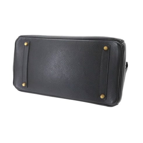Birkin Handbag Black Ardennes with Gold Hardware 35