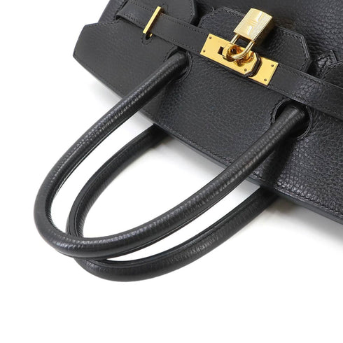 Birkin Handbag Black Ardennes with Gold Hardware 35