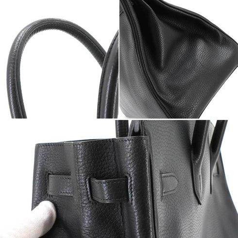 Birkin Handbag Black Ardennes with Gold Hardware 35
