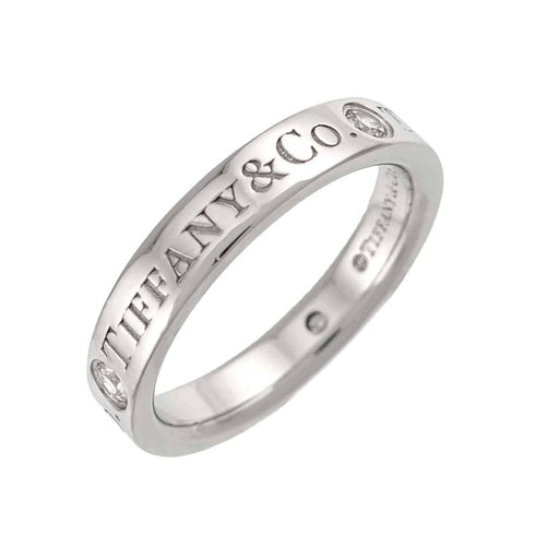 Band Ring Platinum with Diamond