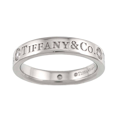 Band Ring Platinum with Diamond