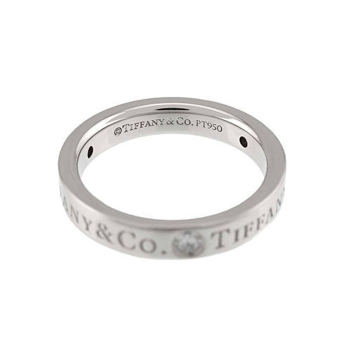 Band Ring Platinum with Diamond