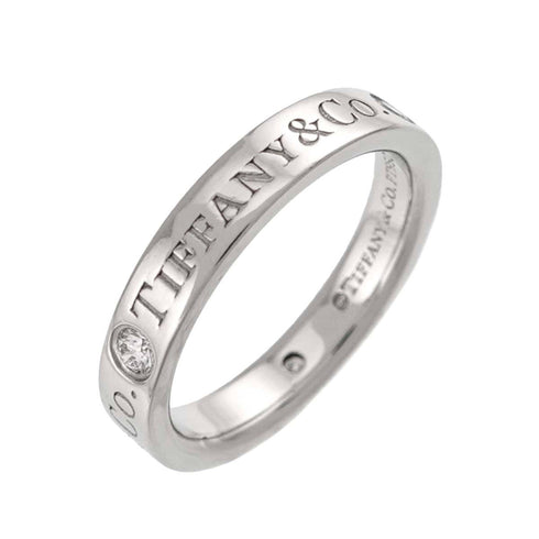 Band Ring Platinum with Diamond