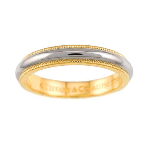 Milgrain Ring 18K Yellow Gold and Platinum