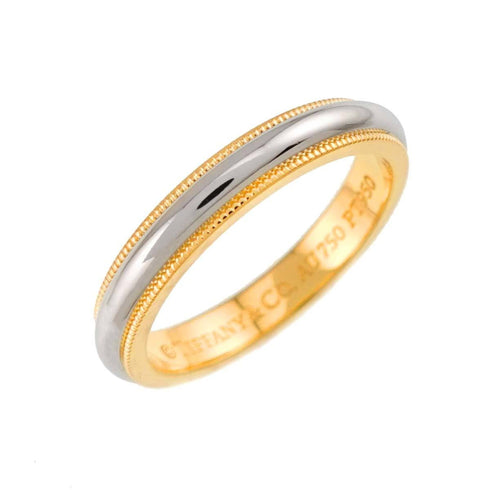 Milgrain Ring 18K Yellow Gold and Platinum