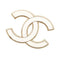 CC Logo Brooch Gold-Tone Metal