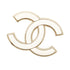 CC Logo Brooch Gold-Tone Metal