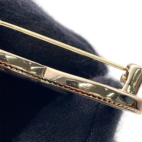 CC Logo Brooch Gold-Tone Metal