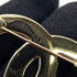 CC Logo Brooch Gold-Tone Metal