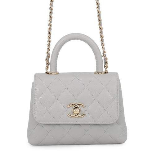 Coco Top Handle Bag Quilted Caviar Extra Mini