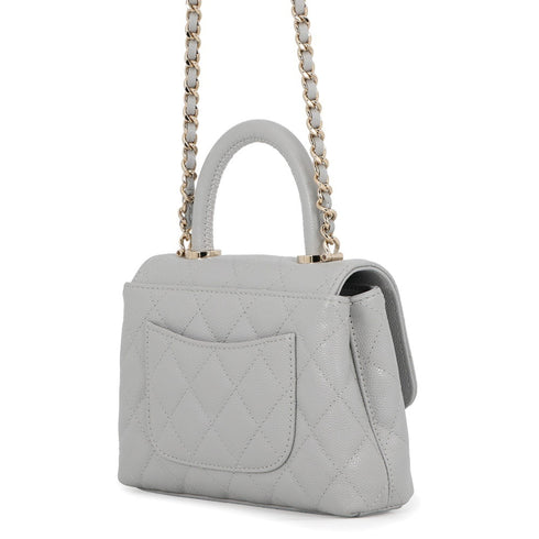 Coco Top Handle Bag Quilted Caviar Extra Mini