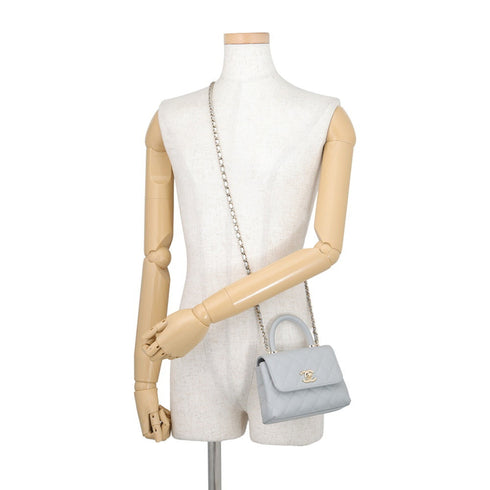 Coco Top Handle Bag Quilted Caviar Extra Mini