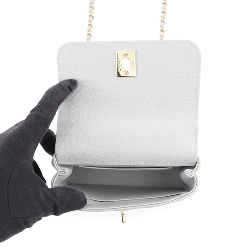 Coco Top Handle Bag Quilted Caviar Extra Mini