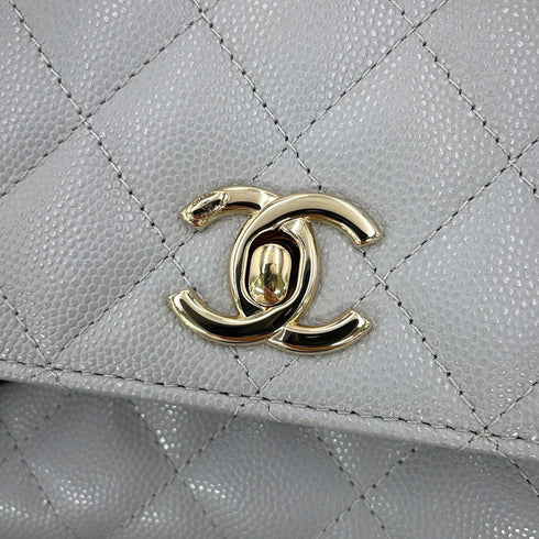 Coco Top Handle Bag Quilted Caviar Extra Mini
