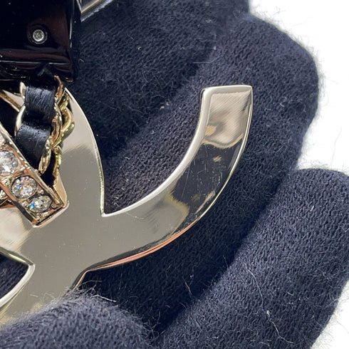 CC Logo Brooch Gold-Tone Metal