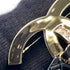 CC Logo Brooch Gold-Tone Metal