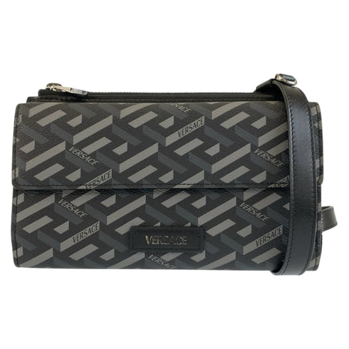 Virtus Chain Wallet La Greca Signature Coated Canvas