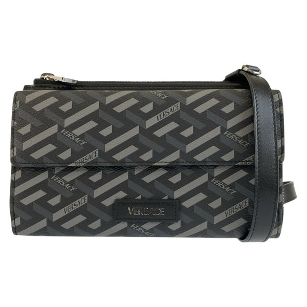 Virtus Chain Wallet La Greca Signature Coated Canvas