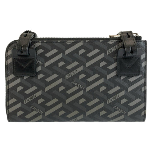 Virtus Chain Wallet La Greca Signature Coated Canvas