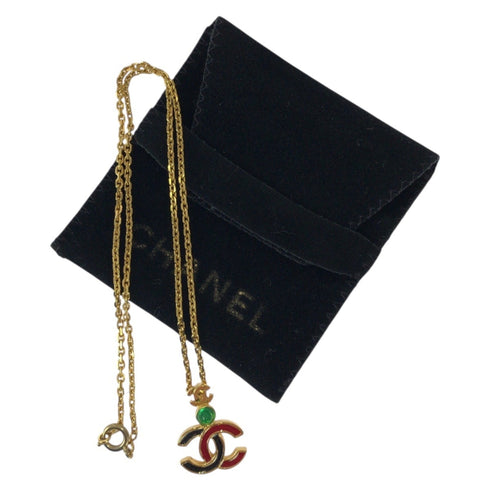 CC Logo Pendant Necklace Metal
