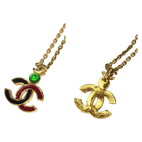 CC Logo Pendant Necklace Metal
