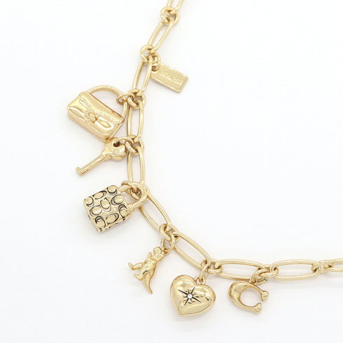 Signature Pendant Necklace Metal Gold