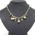 Signature Pendant Necklace Metal Gold
