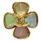 CC Logo Clover Brooch Metal