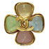 CC Logo Clover Brooch Metal