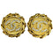 Rhinestone Clip-On Earrings Gold and Rhinestone