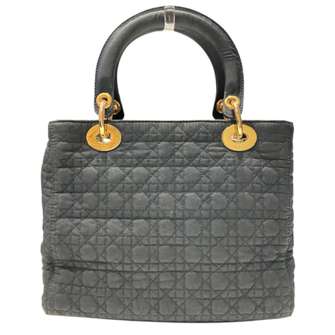 Vintage Lady Dior Bag Cannage Quilt Nylon Medium
