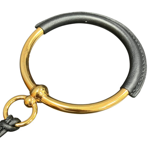 Pendant Necklace Gold and Leather