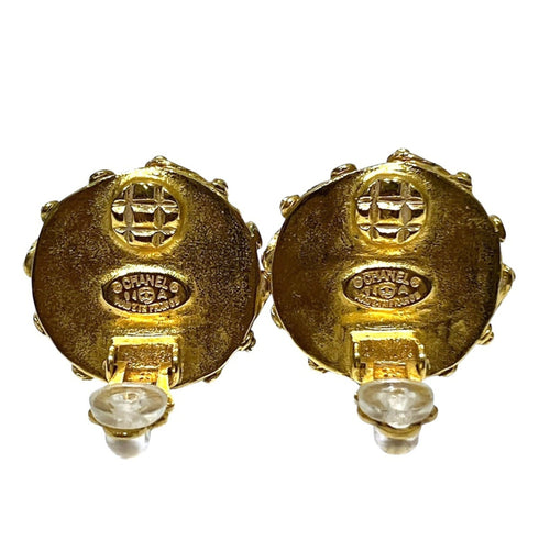 CC Logo Clip-On Earrings Metal