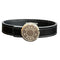 Bracelet Black Leather and Silver