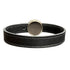 Bracelet Black Leather and Silver