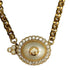 Pendant Necklace Gold and Rhinestone