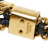 Leather Bracelet Black and Gold