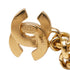 CC Logo Stud Clover Earrings Metal Gold-Tone Metal